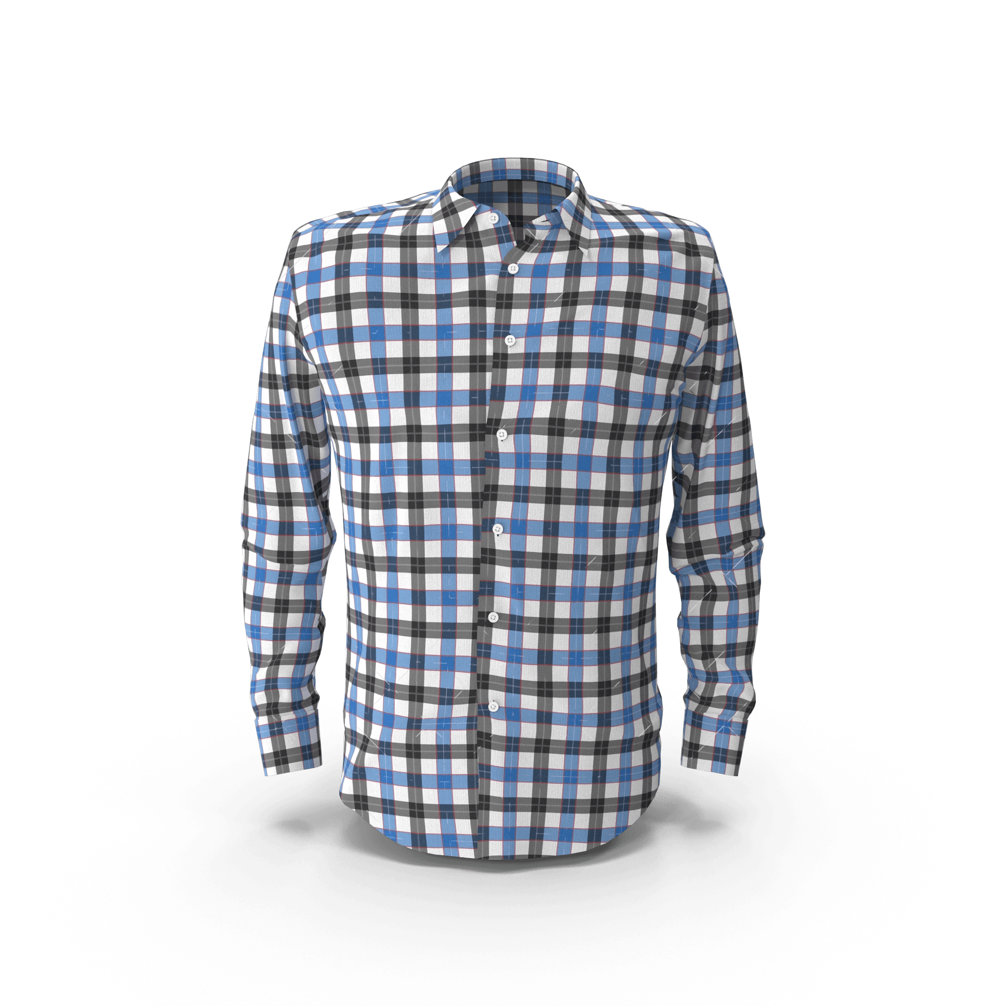 Blue & Black Check Shirt